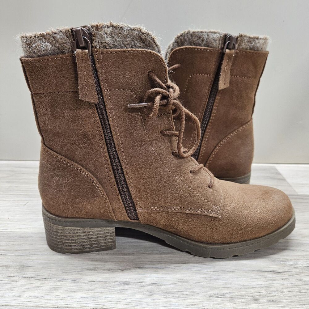 Universal Thread Womens Brown Ankle Boots Size 8.5 Casual Neutral Lace Up - Picture 8 of 11